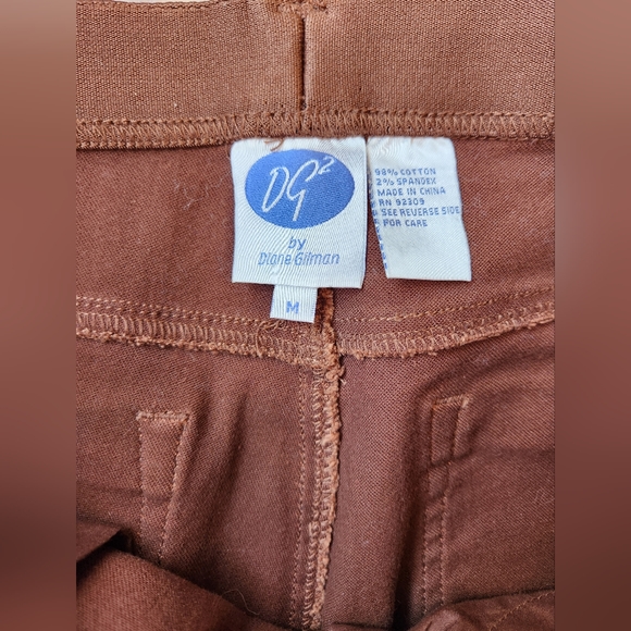 DG2 by Diane Gilman Brown Pull On Jeans Pants Medium - Picture 4 of 4